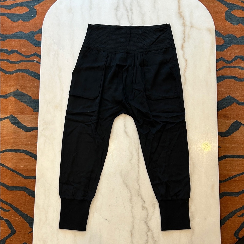 FLANNEL Black Harem Pants